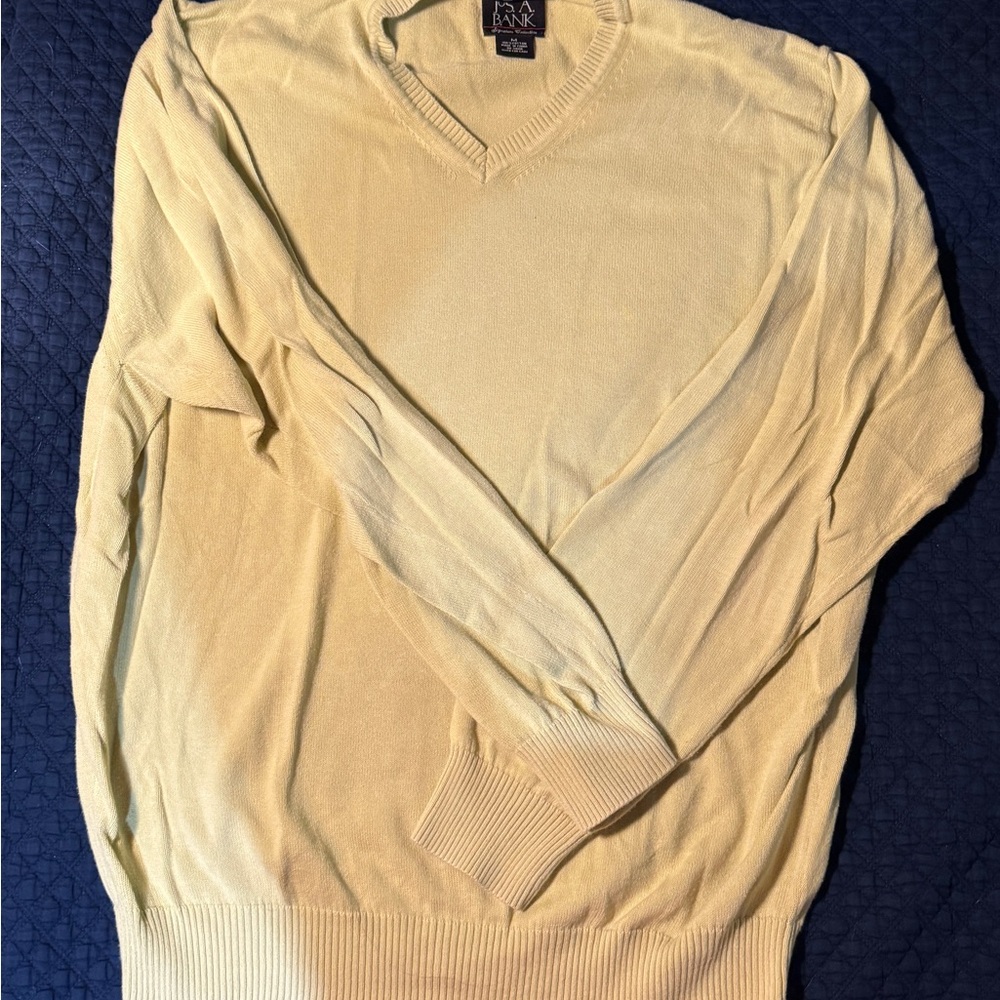 Jos. A. Bank Light Grren V-Neck Sweater